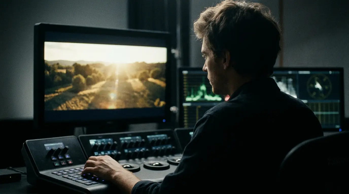 Reviewing rich cinematic footage on a calibrated monitor