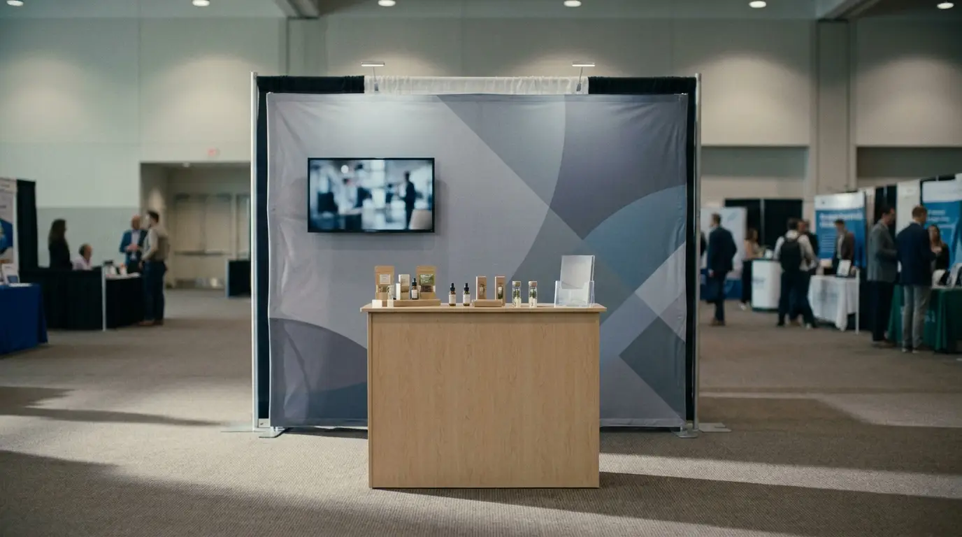 Compact pop-up booth display