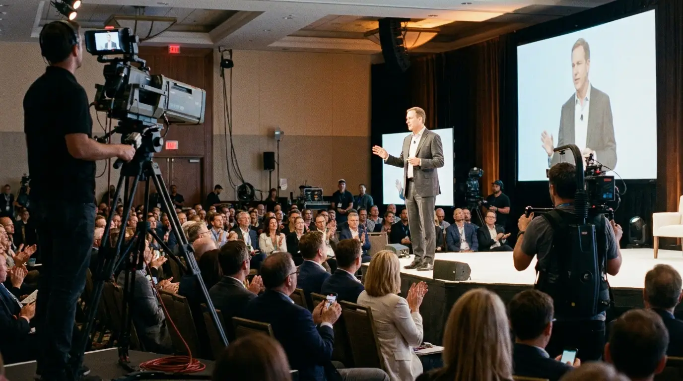 Corporate conference live stream
