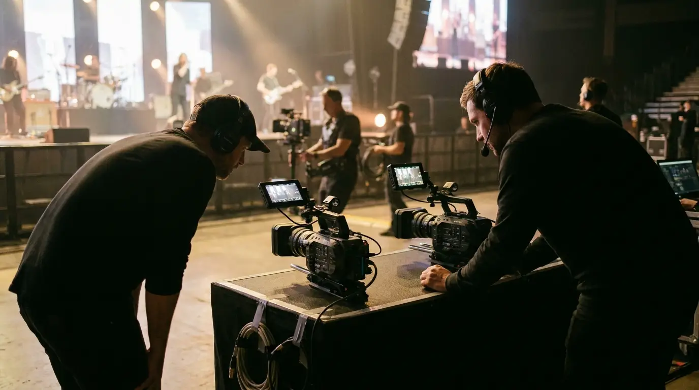Multi-camera crew on location